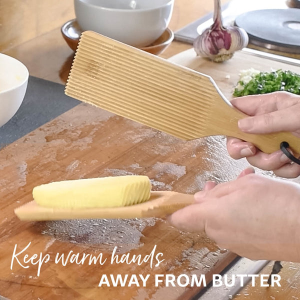 butter paddle for shaping homemade butter