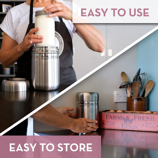 Stainless Steel Yogurt Maker Create Creamy, Healthy Homemade Yogurt