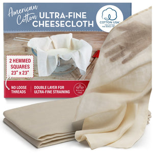 hemmed unbleached cotto cheesecloth squares
