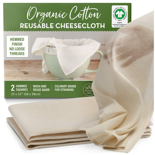 hemmed squares organic cheesecloth