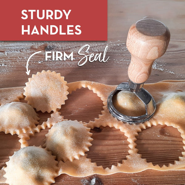 pasta stamp round firm seal